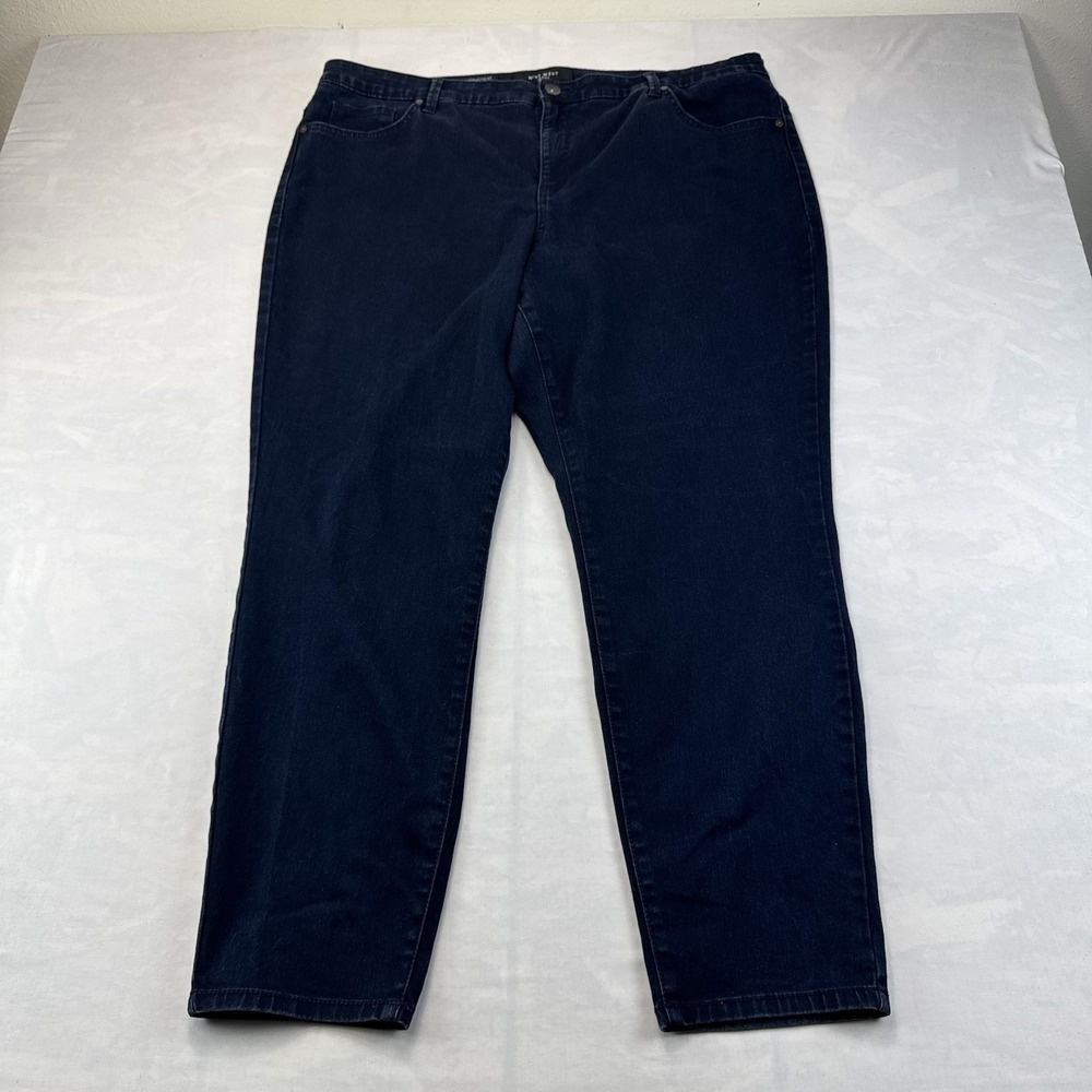 Nine West Cigarette Fit Skinny Leg Jeans Womens 22W Dark Wash Denim